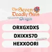 Todos los códigos de regalo de The Seven Deadly Sins Origin (Actualizado)