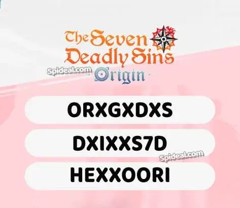 image Todos los códigos de regalo de The Seven Deadly Sins Origin (Actualizado)