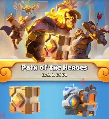 Image 7 Cofres del Frío Ardiente y Caja de Héroe Gratis Camino de los Héroes Clash Royale