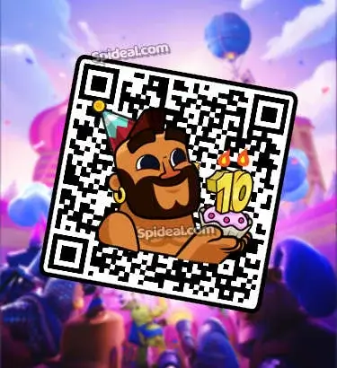 Image Código QR Reacciones Hog Rider Cake Gratis Clash Royale