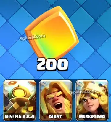 Image 200 Hero Coins for 1 Free Hero Clash Royale