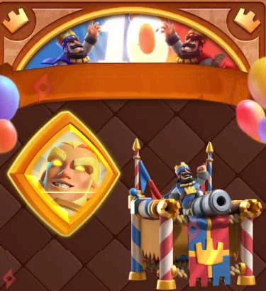 Image Free 10 Year Tower Skin and Hero Magic Archer Album Clash Royale