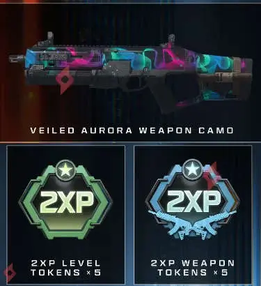 Image Free Aurora Veiled Camouflage and Double XP on Warzone and BO7