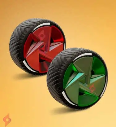 Image Free TriTrim Crimson & Forest Green Wheels for Rocket League and Fortnite